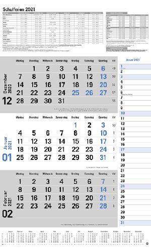 Kalendertipp: 3-Monats-Planer Klappfälzel 2021